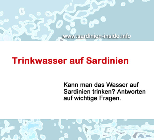 Sardinien-Trinkwasser Sardinien-Trinkwasser
