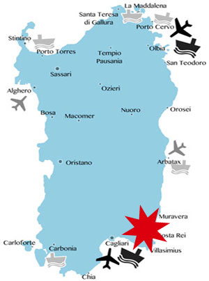 Lage-Karte-Costa-Rei-Villasimius Lage-Karte-Costa-Rei-Villasimius